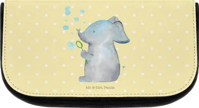 Produktbild von Mr. & Mrs. Panda Kulturtasche Elefant Seifenblasen - Gelb Pastell - Geschenk, Kulturbeutel, Organizer, Elefanten, kosmetiktäschchen, Rüsseltier, aufbewahrungstasche