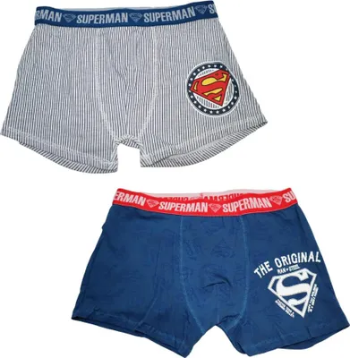 Produktbild von DC Comics Superman Herren Boxershorts Unterhose 2er Pack – Bunt / S