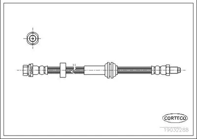Produktbild von CORTECO 19032288 Bremsschlauch Hinten für FORD FOCUS (DAW, DBW)