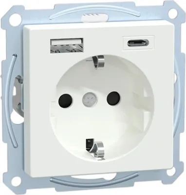 Obrázek produktu pro Schuko zásuvka s USB nabíječkou - Zásuvka MEG2367-0325