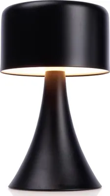 Productafbeelding van Draadloze, zwarte bureaulamp met 8 LED's, geschikt voor thuis en op kantoor