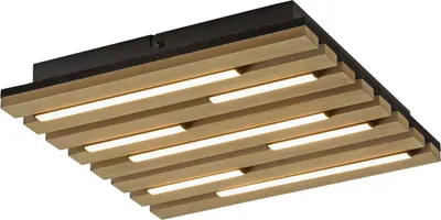 Obrázek produktu pro Stropní svítidlo JUST LIGHT LED 15590-79, 10 W, 3000 K, 1450 lm, teplá bílá, IP20, dřevo/černá