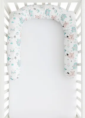 Produktbild von Minky Kissen-Roller-Kinderbettumrandung 200 cm - Pastellfarben