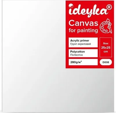 Produktbild von Malleinwand auf Keilrahmen, 25 x 25 cm – Ideyka