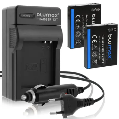 Produktbild von 2x Akku + Lader für Panasonic DMW- BCM13  DMC-FT5 TZ41 TZ71 ZS30 1200 mAh