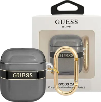 Zdjęcie produktu dla Guess  Gua2Hhtsk Airpods 1/2 Cover Czarny/Black Strap Collection