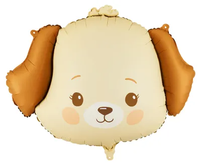 Immagine prodotto di Palloncino in foil color beige a forma di testa di cane 63 x 48,5 cm