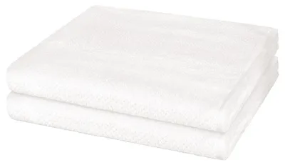 Produktbild von Cawö Pure 2 X Duschtuch im Set Elegante Bordüre für stilvolle Akzente, Weiches Material für besten Komfort, Hohe Saugfähigkeit und Pflegeleichtigkeit weiß 80 X 150cm