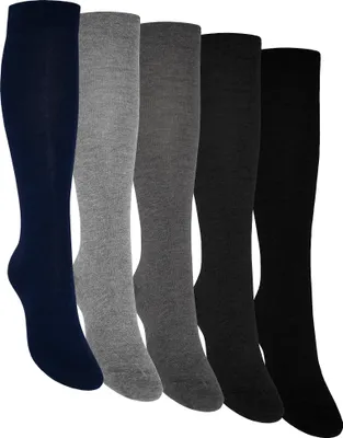 Produktbild von OCERA Classics 5 Paar Kniestrümpfe für Damen & Herren (uni) in verschiedenen Farben - grau, 39-42