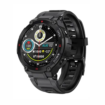 Produktbild von Smart Watch Outdoor Wasserdichte Sportuhr 1,28'' Mehrere Sportmodi für Android iPhones Schwarz