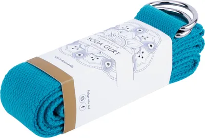 Produktbild von SUPERLETIC® Yogagurt I Yoga Gurt aus 100% Baumwolle I Yoga Zubehör I Yoga Band mit einstellbarer D-Ring-Schnalle und zusätzlichem elastischen Band
