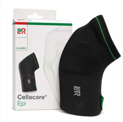Produktbild von Ellenbogenbandage Cellacare Epi Classic schwarz-grün>>>>Gr. 3