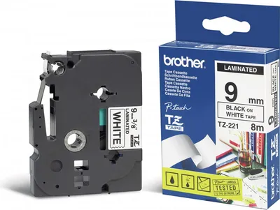 Obrázok produktu pre Brother TZE-221 čierna na bielej páske na výrobu štítkov