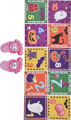 Obrázok produktu pre 12pcs Game Floor Sticker Interesting Cartoon Halloween Digital Environmental Protection PVC Waterproof Number Game Sticker