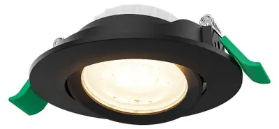 Image de HOFTRONIC - Spot LED encastrable orientable 6W 570lm CCT 2700K/4000K/6000K Noir