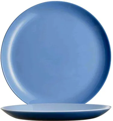 Produktbild von Teller, flach, blau, 25 cm, Glas