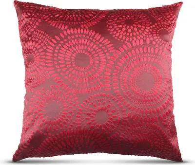 Immagine prodotto di Cuscino decorativo 60x60 con cerniera nascosta, ( rosso ) fodera per cuscino incl. cuscino di riempimento "punti", fodere decorative per cuscini, fodera morbida per cuscini