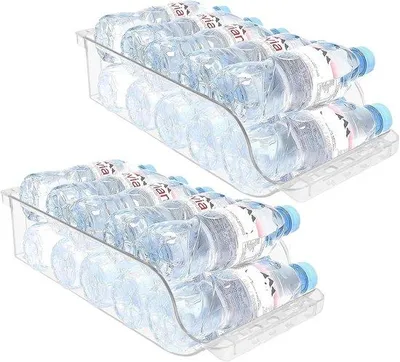 Produktbild von Famanu Kühlschrank-Organizer Set – 2 transparente Getränkespender