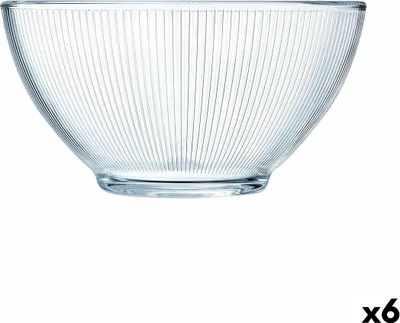 Obrázek produktu pro Miska Luminarc Stripy Breakfast Transparent Glass (500 ml) (6 kusů)