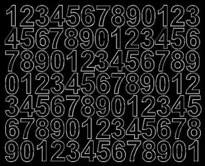 Immagine prodotto di Adesivi numerati autoadesivi, 2,5 cm, nero opaco