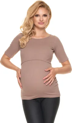 Zdjęcie produktu dla PeeKaBoo Damska koszulka ciążowa Dry cappuccino S/M