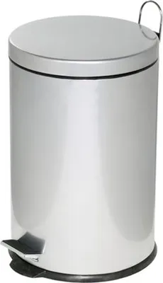 Produktbild von Alco Tretabfalleimer Stahl kunststoffbeschichtet 20l silber