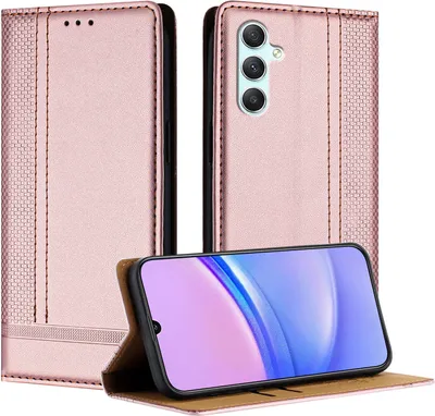 Produktbild von Handyhülle für Samsung Galaxy A34 5G Leder Flip Klappbare Schutzhülle mit Standfunktion Pink