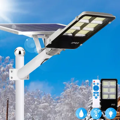Obrázek produktu pro Solární pouliční osvětlení pro venkovní použití LED solární světlo od soumraku do úsvitu s dálkovým ovládáním IP65 Vodotěsný solární reflektor 40000lm