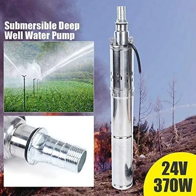 Produktbild von Tiefbrunnenpumpe 370W 24V Tauchpumpe Wasserpumpe Brunnenpumpe Solarwasserpumpe Gartenpumpe 1.8m³/h