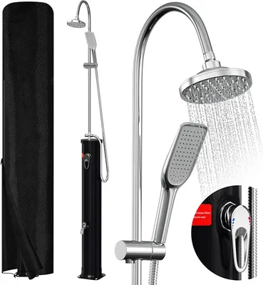 Immagine prodotto di Doccia solare Izrielar 20L Doccia da esterno Doccia da giardino con soffione, copertura protettiva e doccetta per piscina e campeggio