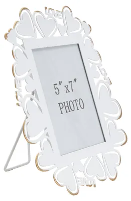 Produktbild von Paris Prix 142602, Einzelbilderrahmen, Glas, Metall, Weiß, Gold, Tisch, 12 x 17 cm, Rechteckig