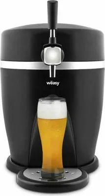 Produktbild von WEASY PINT568 - Bierzapfanlage 5L - Temperatur 3° bis 6°C - 60W - Griff und abnehmbare Abtropfschale - Rutschfeste Füße
