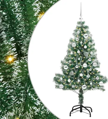Image de vidaXL Sapin de Noël artificiel enneigé avec lumière LED 150 cm