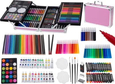 Image de Set de peinture en plastique dans une valise 145el No