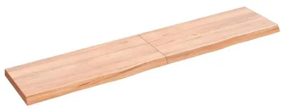 Obrázek produktu pro vidaXL Umyvadlová deska světle hnědá 140x30x(2-4) cm ošetřené masivní dřevo