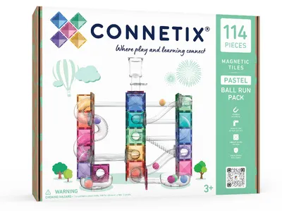 Image de Connetix Tiles - Piste à billes PASTEL (114 pièces)