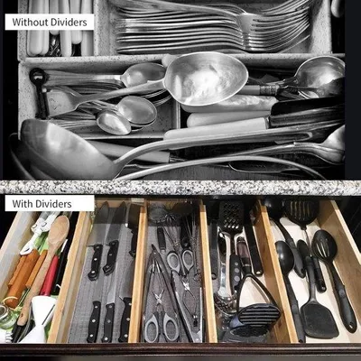Image de Étagères de rangement modulables - Range-couverts de cuisine - Rangement pour vêtements et salle de bain