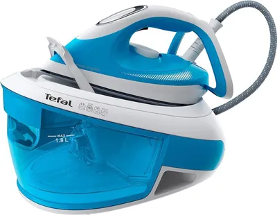 A steam generator iron on a white background.