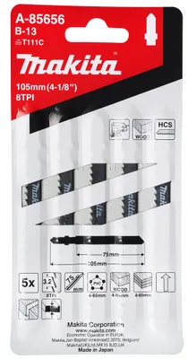 Productafbeelding van Makita A-85656, Hoogwaardig koolstofstaal, 7 cm, 5 stuks