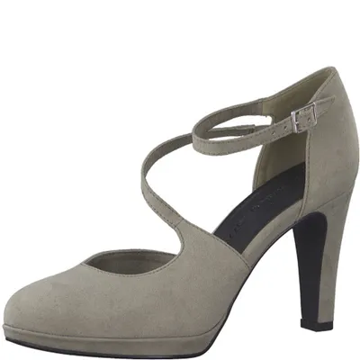Produktbild von MARCO TOZZI Damen Pumps Riemchenpumps Trichterabsatz Plateau 2-24402-29, Größe:38 EU, Farbe:Beige