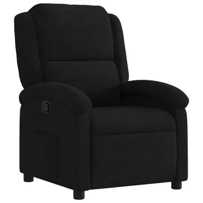 Image de Fauteuil inclinable noir velours