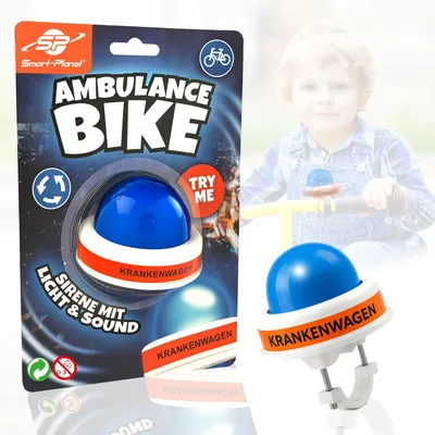 Produktbild von Fahrradklingel Kinder Krankenwagen – Tatü-Tata Sound & Blaulicht