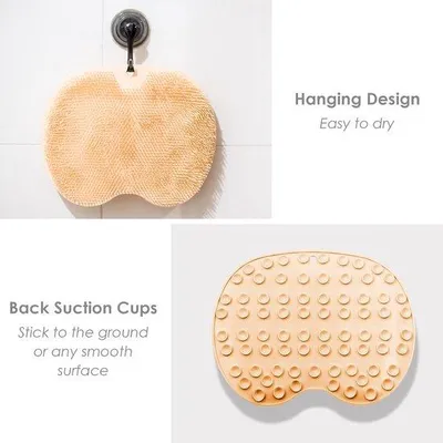 Productafbeelding van Unyqoos® Douchevoetmassageapparaat met TPR-borstel en antislipzuignappen – voetreiniger, peeling en massage zonder te bukken, ontspant vermoeide voeten