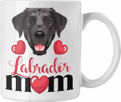 Produktbild von Trendation - Labrador Besitzer Mom Mama Tasse Geschenk Lustiger Spruch Geschenkidee Labrador Besitzerin (Weiß)