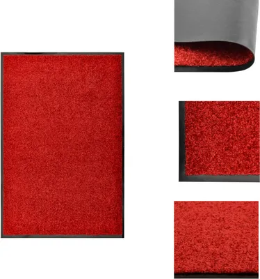 Obrázek produktu pro vidaXL Rohožka omyvatelná červená 60x90 cm - Rohožky před dveře