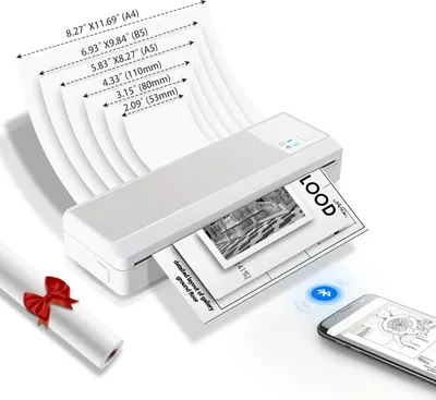 Image de Imprimante mobile thermique Vretti P83 A4, compatible avec Android et iOS