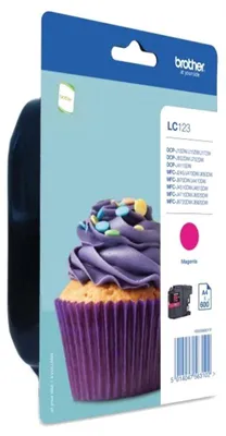 Image de Brother LC123M - Rendement élevé - magenta - original - sous blister - cartouche d'encre - pour Brother DCP-J100, J105, J132, J152, J552, J752, MFC-J245, J470, J650, J6520, J6720, J6920