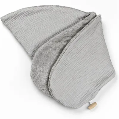 Produktbild von sei Design Stillkissenbezug 4-lagiger Musselin Teddyplüsch Taupe Grey