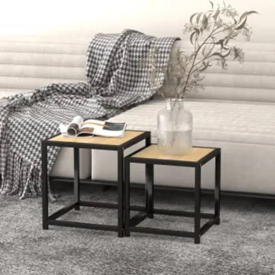 Produktbild von "SALE 2026"Beistelltisch - modernes Design - Flurtisch/Wohnzimmertisch -e 2 Stk. MDF Sonoma-Eiche DE531333 - Konsolentische