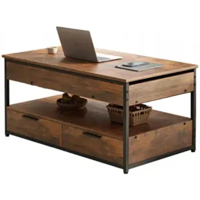 Produktbild von Holzcoffee Table Loft Foldable Drawers Living Room Table